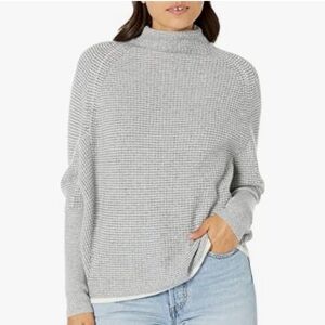 Club Monaco Light Gray Emma Cowl Neck  Cashmere Sweater